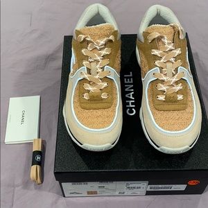 Chanel beige sneakers
